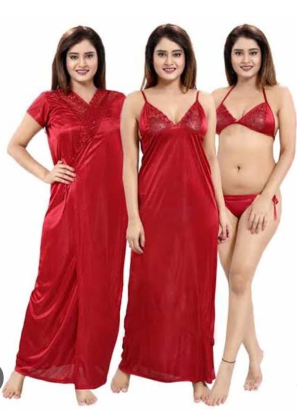Nighty Dress (4-Part) Maroon